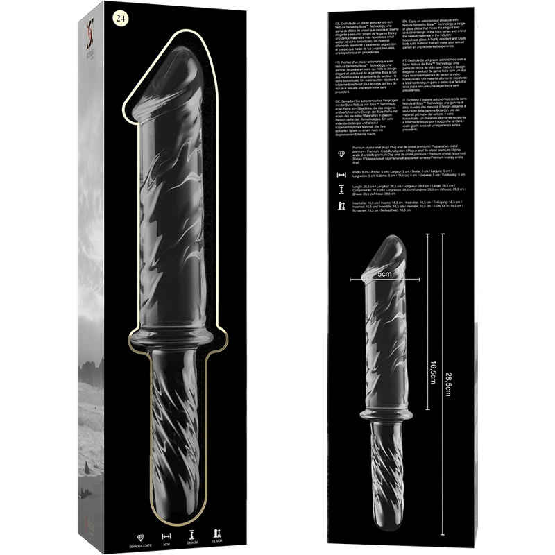 Nebula Series By Ibiza - Modèle 24 Gode en Verre Borosilicate Clair 28.5 Cm -o- 5 Cm