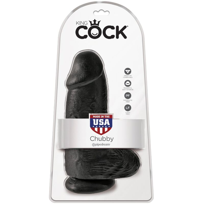 King Cock - Pénis Réaliste Chubby 23 Cm Noir