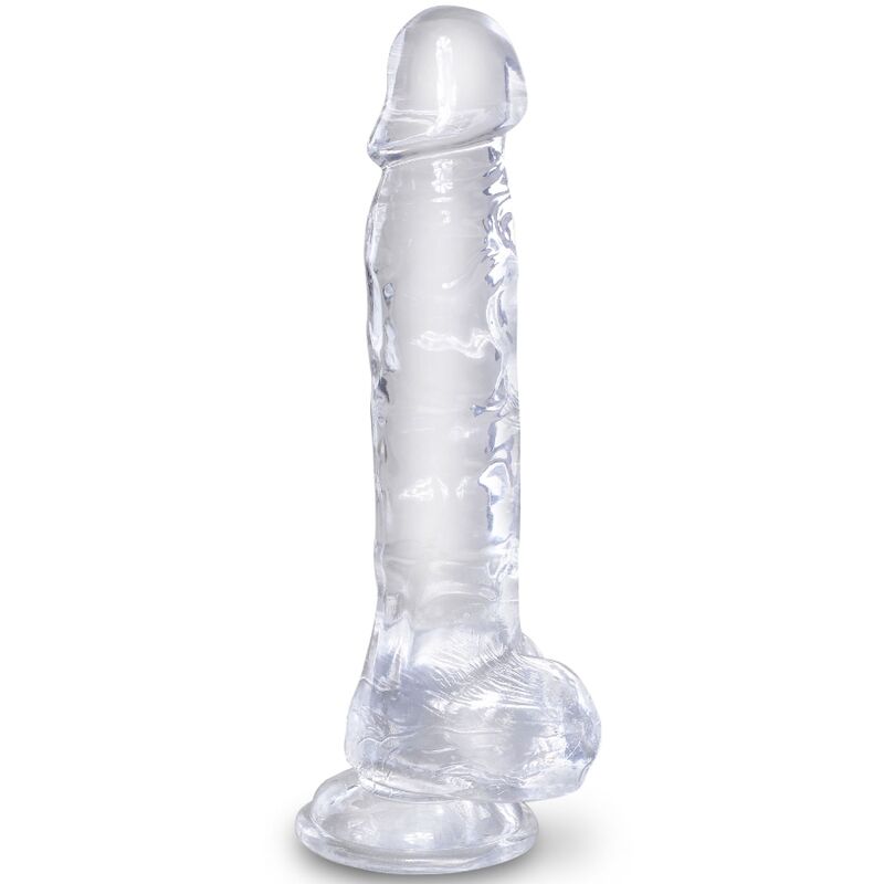 King Cock - Clear Pénis Réaliste avec Boules 16.5 Cm Transparent