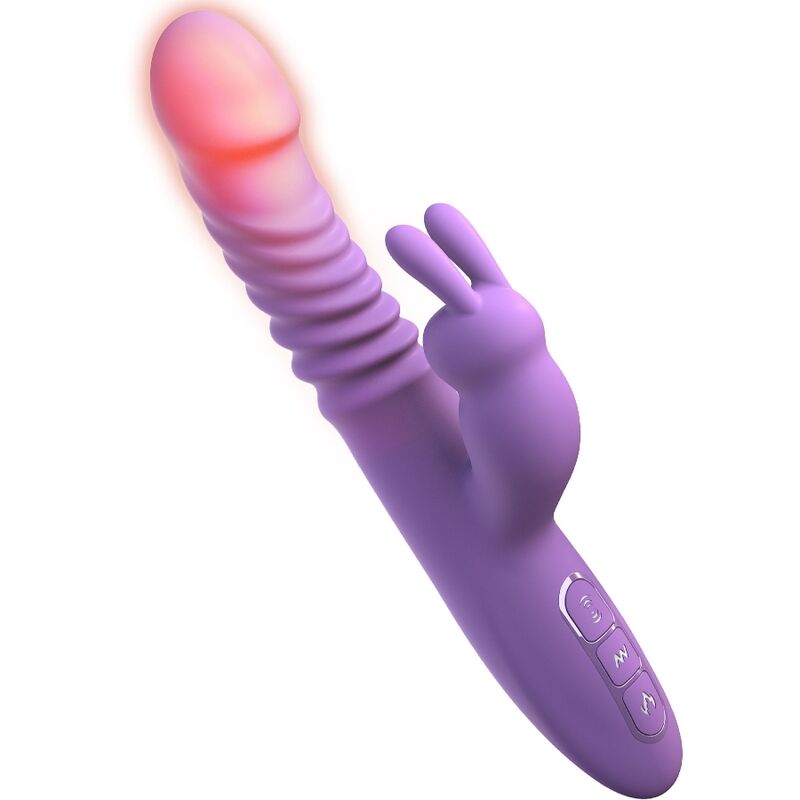 Fantasy For Her - Stimulateur de Clitoris de Lapin avec Fonction Chaleur Oscillation et Vibration Violet