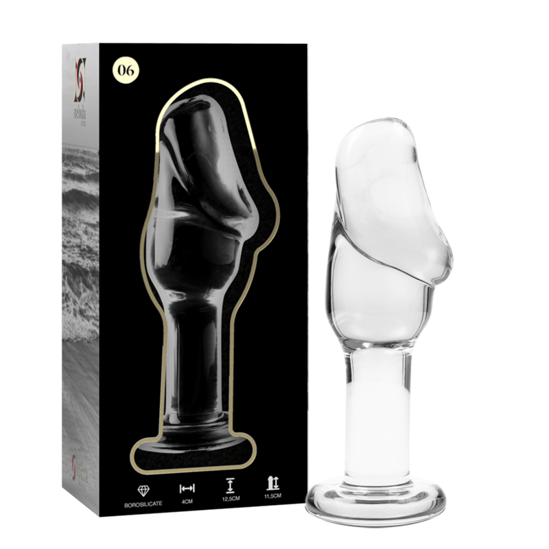 Nebula Series By Ibiza - Plug Anal Modèle 6 Verre Borosilicate Clair 12.5 Cm -o- 4 Cm