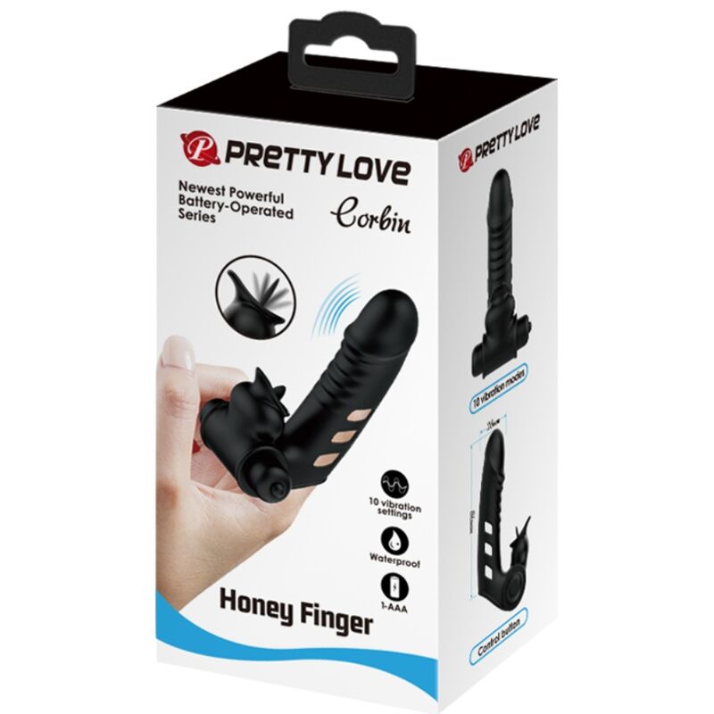 Pretty Love - Couvercle de Doigt Vibrateur Corbin Noir