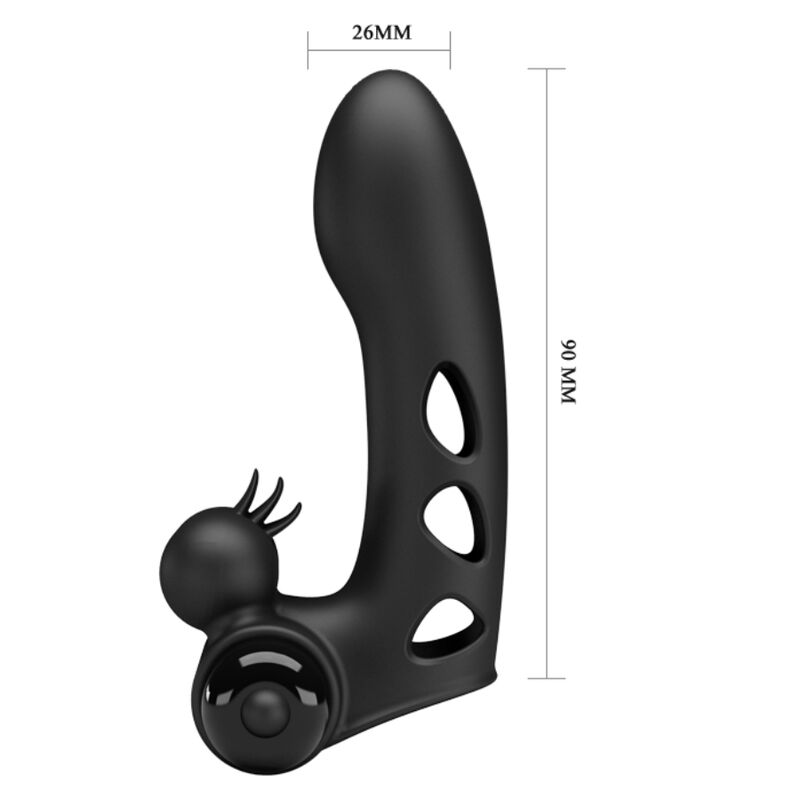 Pretty Love - Couvercle de Doigt Vibrateur Orlando Noir