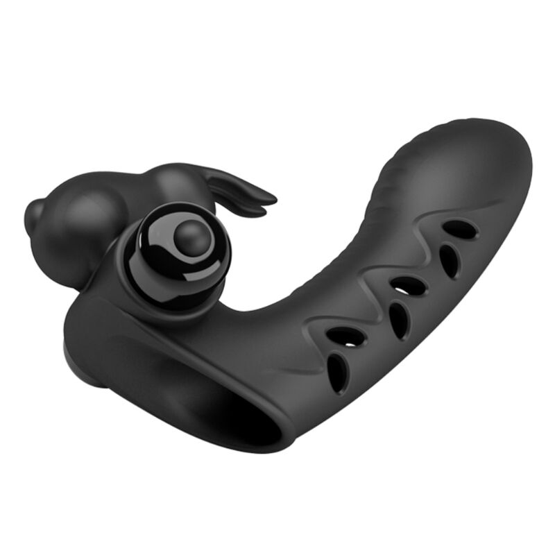 Pretty Love - Couvercle de Doigt Vibrateur Lapin Noir Vance