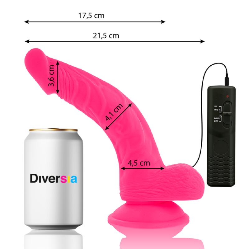 Diversia - Dildo Vibrant Flexible Rose 21.5 Cm -o- 4.5 Cm