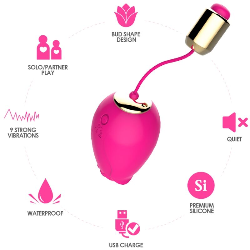Armony - Vibrateur Mandala Egg Télécommande G-spot Fuchsia