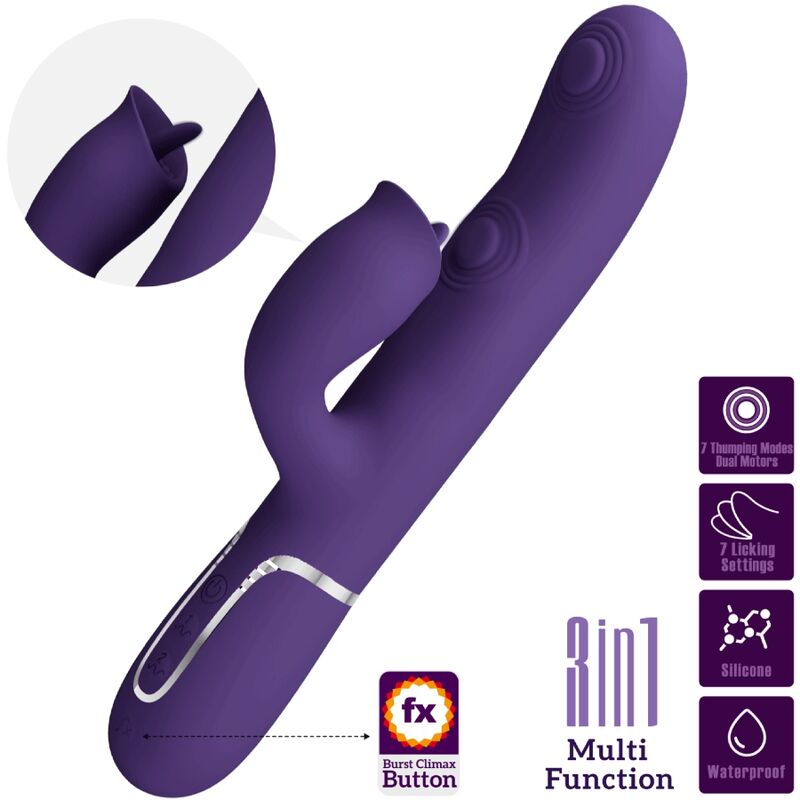 Pretty Love - Vibrateur Lapin à Lécher Violet