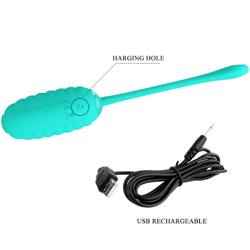 Pretty Love - Oeuf Vibrant Rechargeable Kirk Aqua Vert