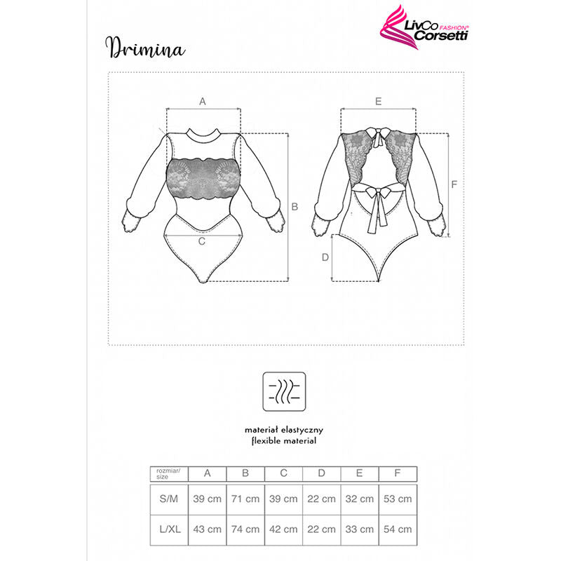 Livco Corsetti Fashion - Body Drimina LC90690 Bleu Marine L/xl