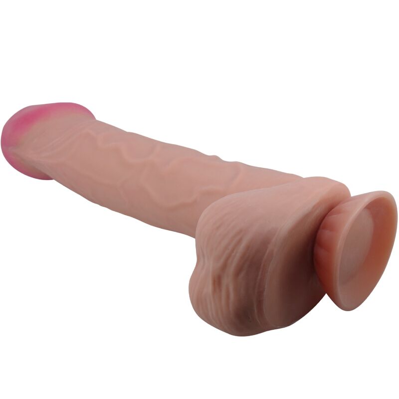 Pretty Love - Série Sliding Skin Gode Réaliste avec Ventouse Sliding Skin Marron 26 Cm