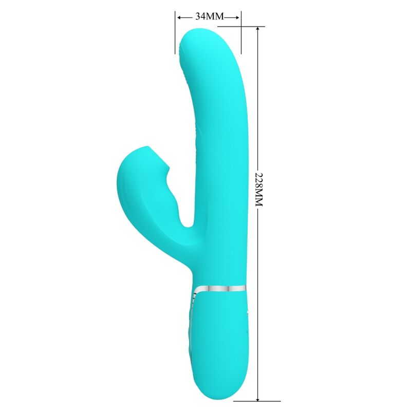 Pretty Love - Perlita Vibrateur Multifonction 3 en 1 Point G Vert Aqua