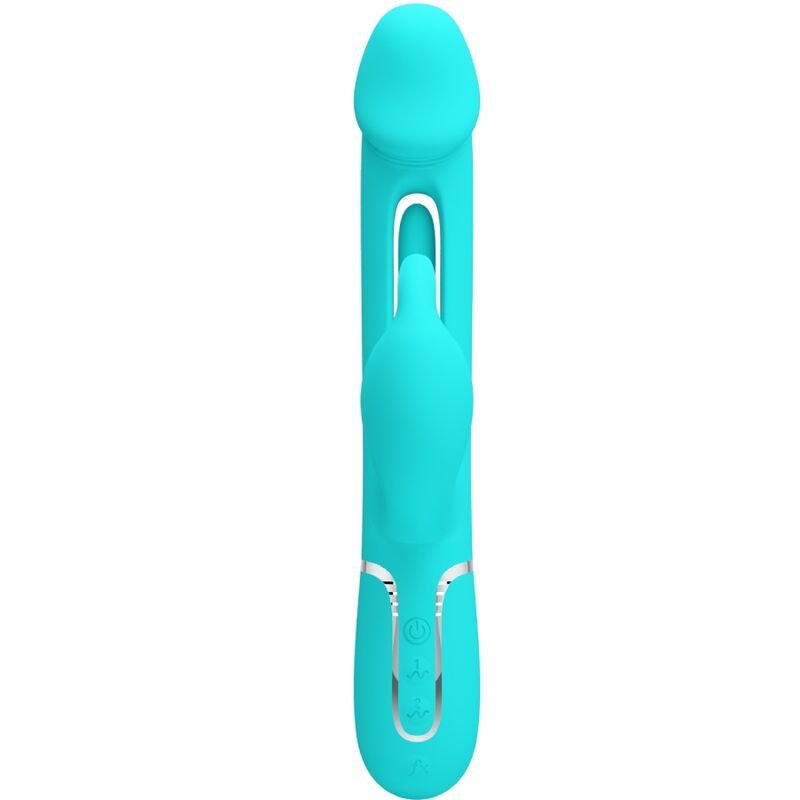 Pretty Love - Vibrateur Dejon Rabbit 3 en 1 Multifonction Vert Aqua