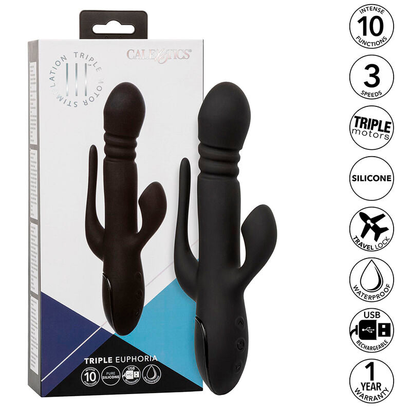 Calexotics - Vibrateur Triple Euphoria Noir