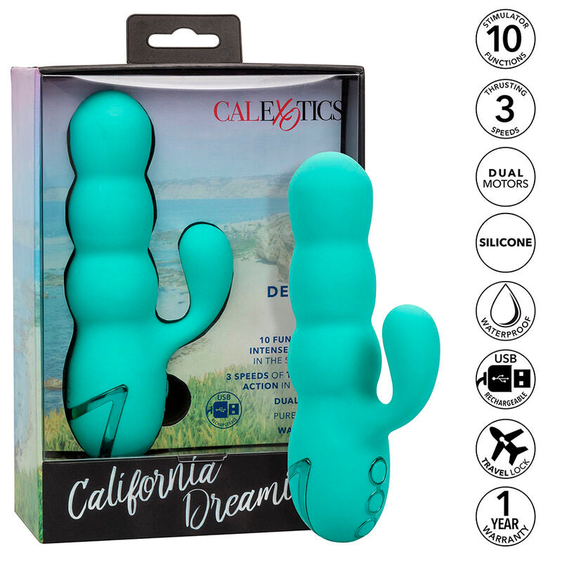 Calexotics - Vibrateur Del Mar Diva Rabbir Aqua Green par California Dreaming