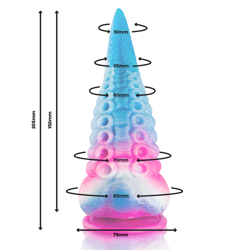 Epic - Phorcys Godemichet à Tentacules Bleus Grande Taille