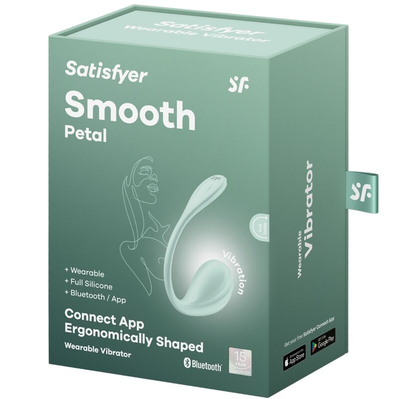 Satisfyer - Application Gratuite Stimulateur de Point G Pétale Lisse Vert D'Eau