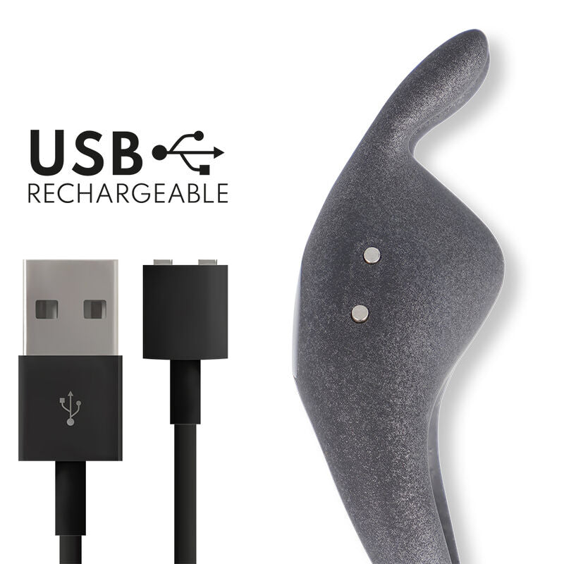 Oninder - Anneau Vibrateur Réglable Rechargeable Pampa avec Stimulateur de Clitoris 10 Vitesses - Application Gratuite