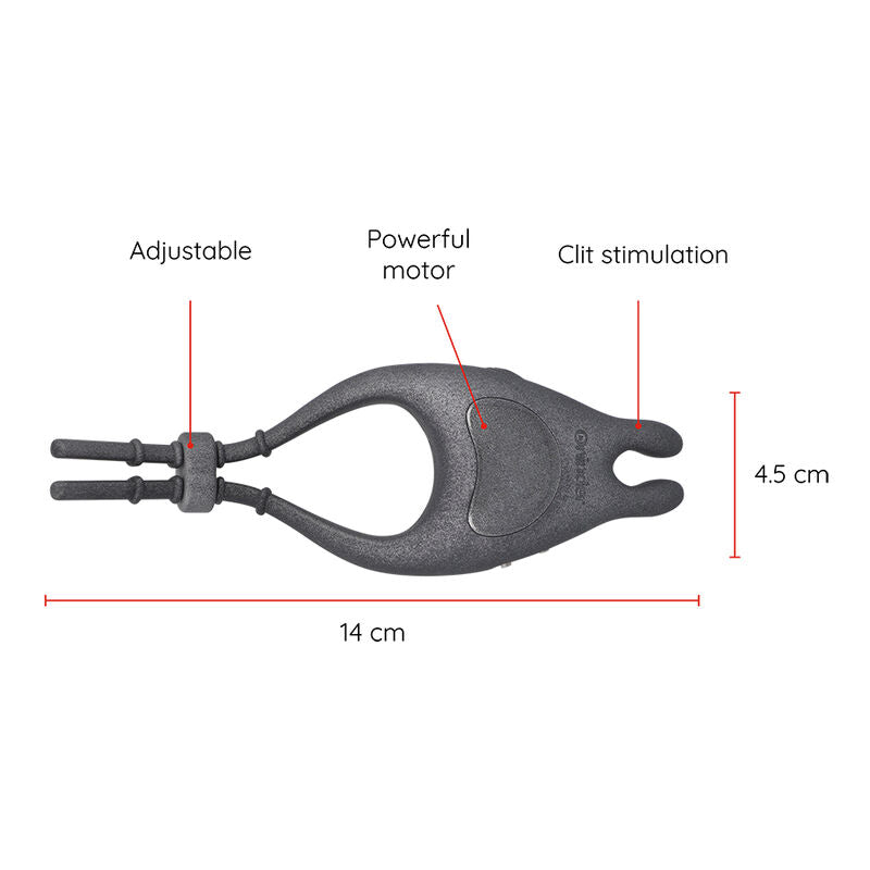 Oninder - Anneau Vibrateur Réglable Rechargeable Pampa avec Stimulateur de Clitoris 10 Vitesses - Application Gratuite