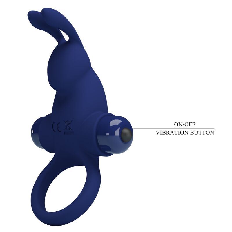 Pretty Love - Jiro Bague Lapin avec Vibration Bleu