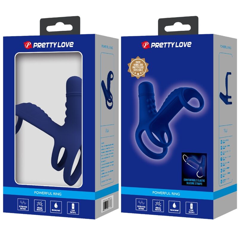 Pretty Love - Anneau Vibrant Elish avec Extension Bleu