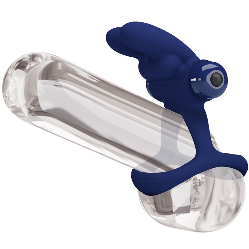 Pretty Love - Francisco Double Anneau Vibrant Lapin Bleu