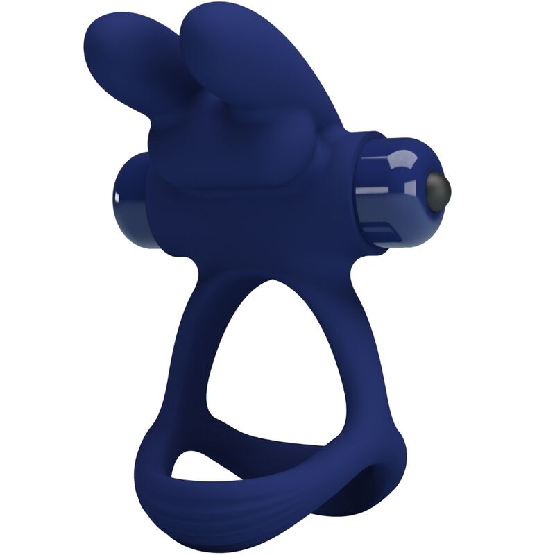 Pretty Love - Francisco Double Anneau Vibrant Lapin Bleu