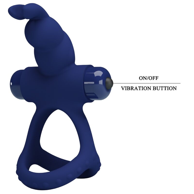 Pretty Love - Luchito Double Anneau Vibrant Lapin Bleu
