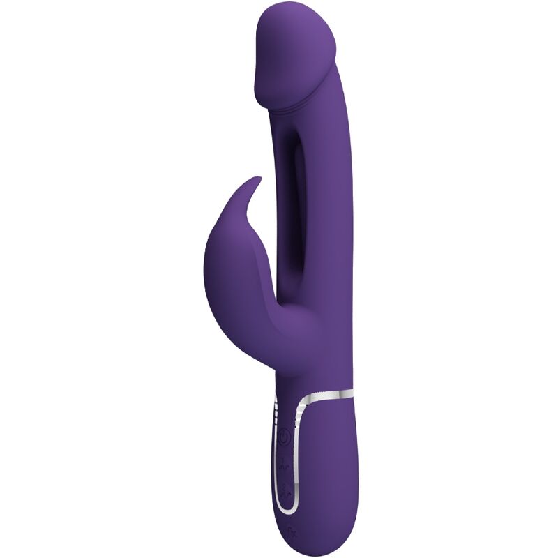 Pretty Love - Vibrateur Multifonction 3 en 1 Kampas Rabbit avec Langue Violet