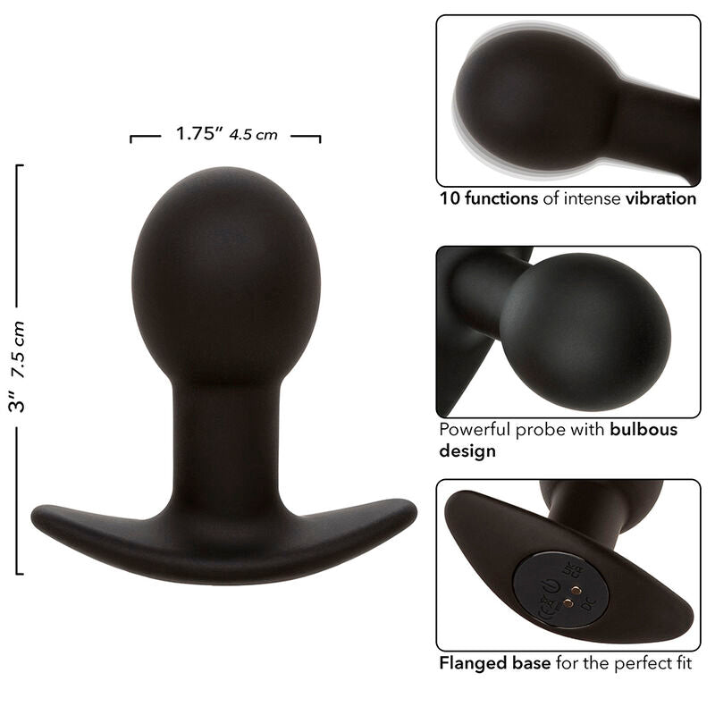 Calexotics - Rock Bottom Plug Anal 10 Vibrations Silicone Noir