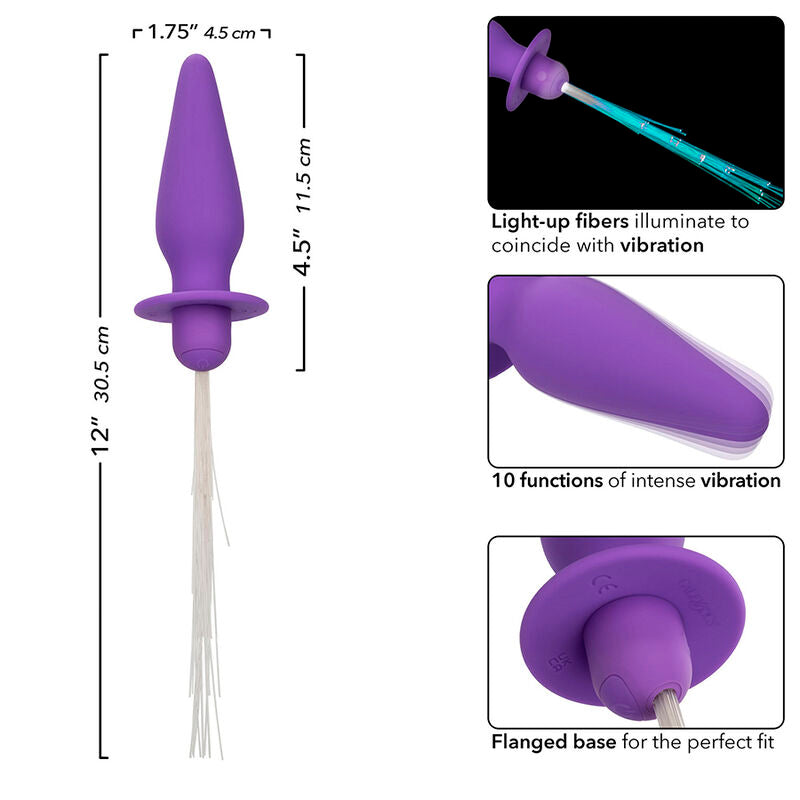 Calexotics - Southern Lights Light Up Plug ANAL10 Vibrations Silicone Violet