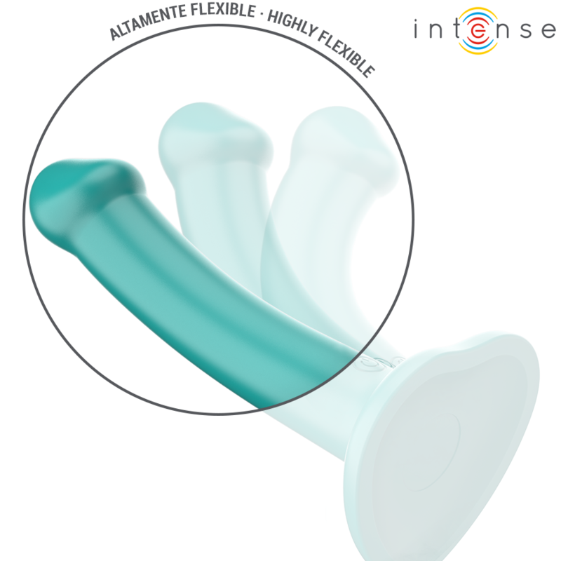Intense - Katie Vibrateur avec Ventouse 10 Vibrations Télécommande Bleue