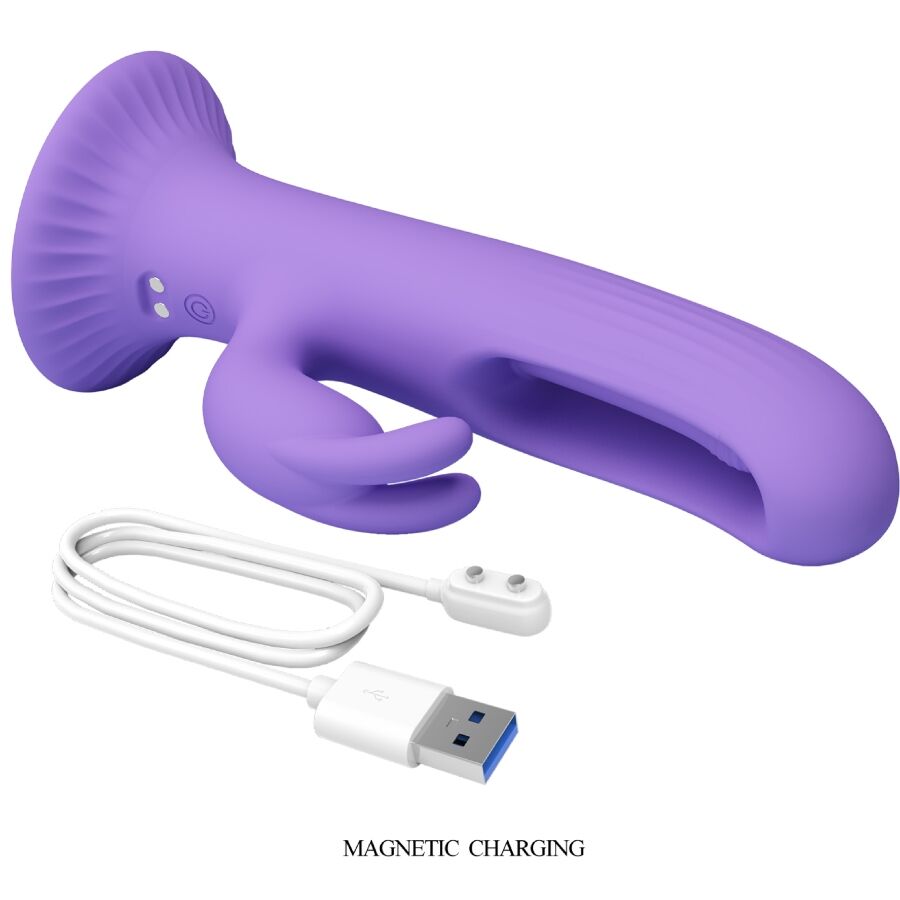 Pretty Love - Vibrateur Lapin Killmoulis 12 Modes de Vibration Violet