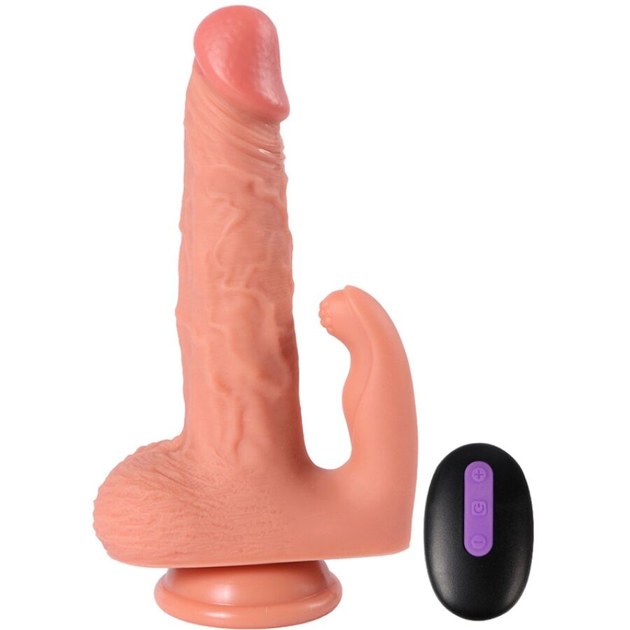 Shequ - Hayden Dildo et Stimulateur de Clitoris avec Vibration et Télécommande 16 Cm