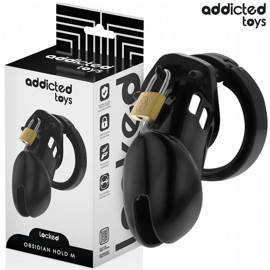 Addicted Toys Locked - Cage à Pénis Obsidian Hold Taille M