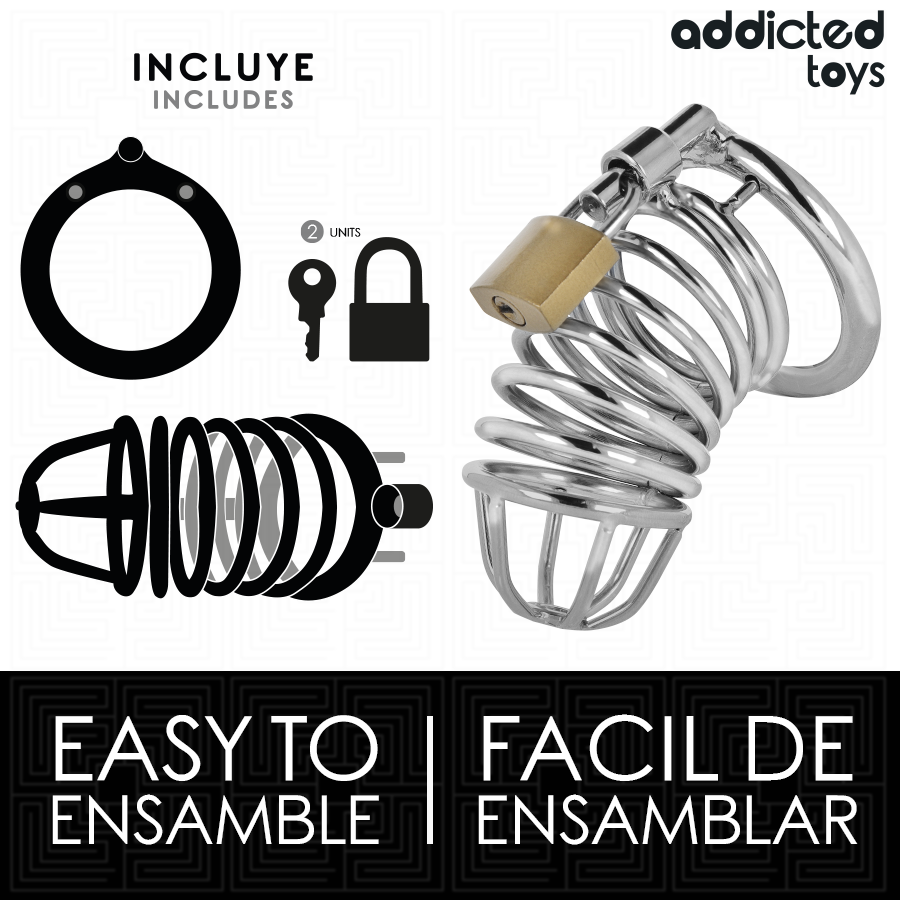 Addicted Toys Locked - Cage à Pénis en Métal Iron Cell 4 Cm Taille S