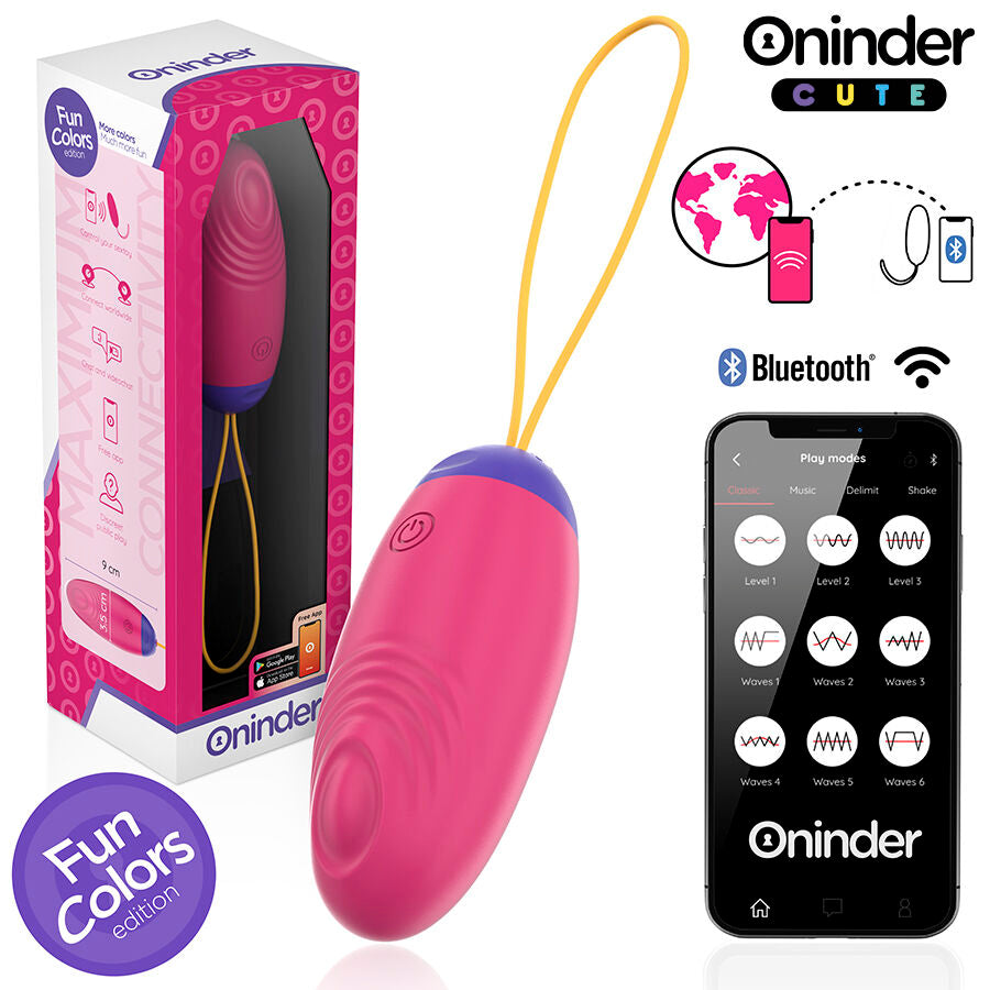 Oninder Cute - œuf en Silicone à Vibrations et Tapotements - Application Mondiale Gratuite