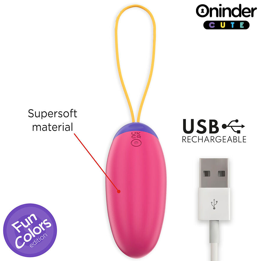 Oninder Cute - œuf en Silicone à Vibrations et Tapotements - Application Mondiale Gratuite