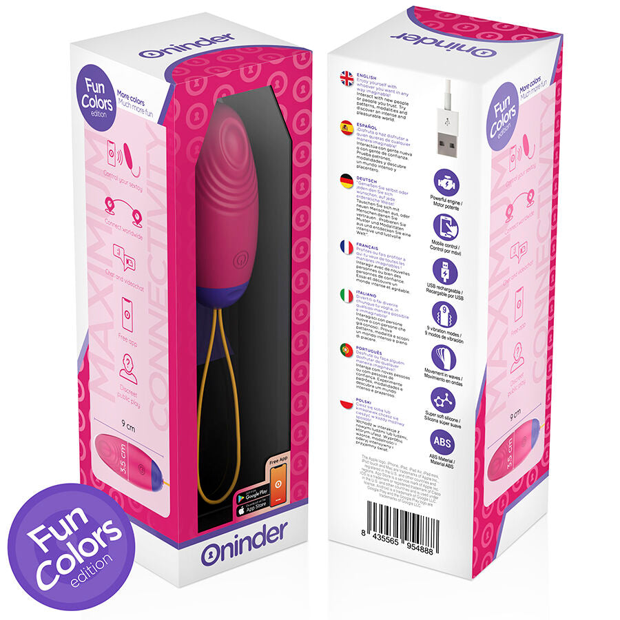 Oninder Cute - œuf en Silicone à Vibrations et Tapotements - Application Mondiale Gratuite