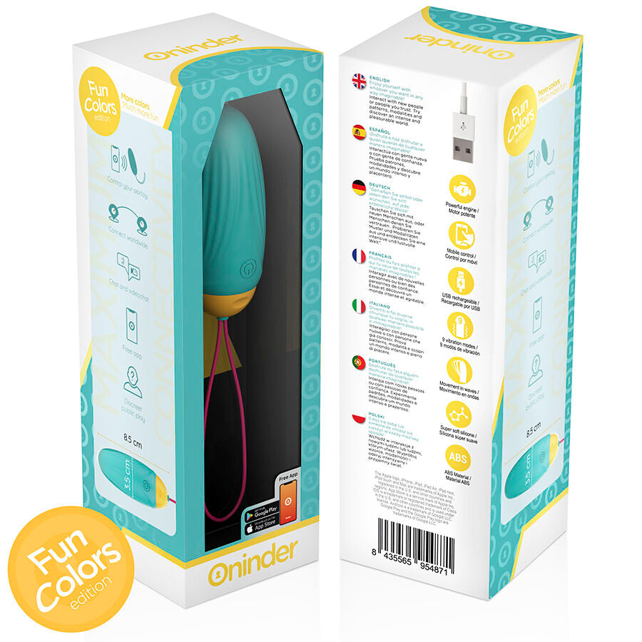 Oninder Cute - œuf Vibrant Love Pleasure - Pierres en Silicone Rotatives - Application Mondiale Gratuite