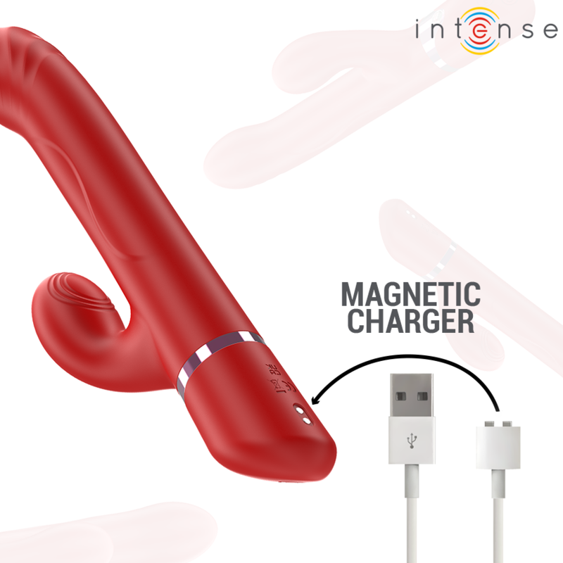 Intense - Lele Vibrateur Multifonction Rotatif & Oscillant & Stimulant Rouge