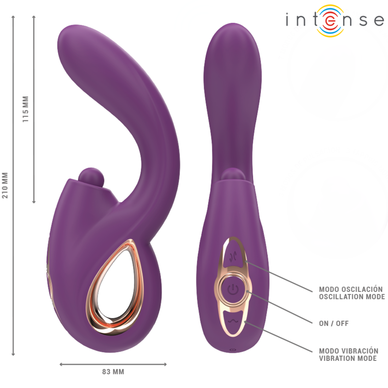 Intense - Lali Vibrateur Multifonction Point G Tapping & Thrust & Vibration Violet
