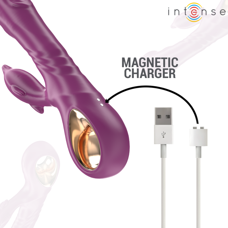 Intense - Halle Vibrateur Multifonction avec Langue Stimulante Dauphin Violet