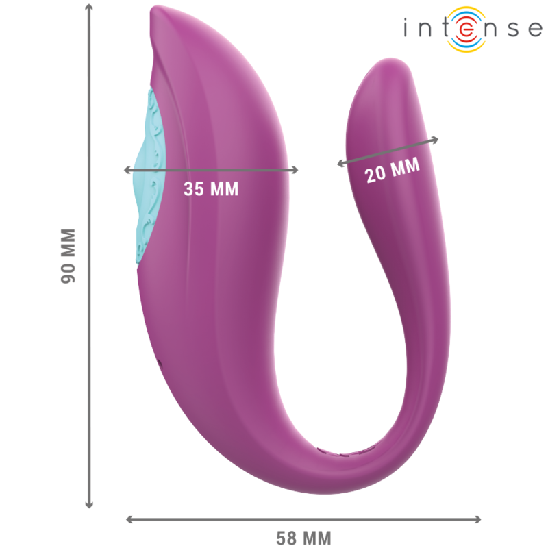 Intense - Annie Vibrateur et Stimulateur en U Violet Télécommande