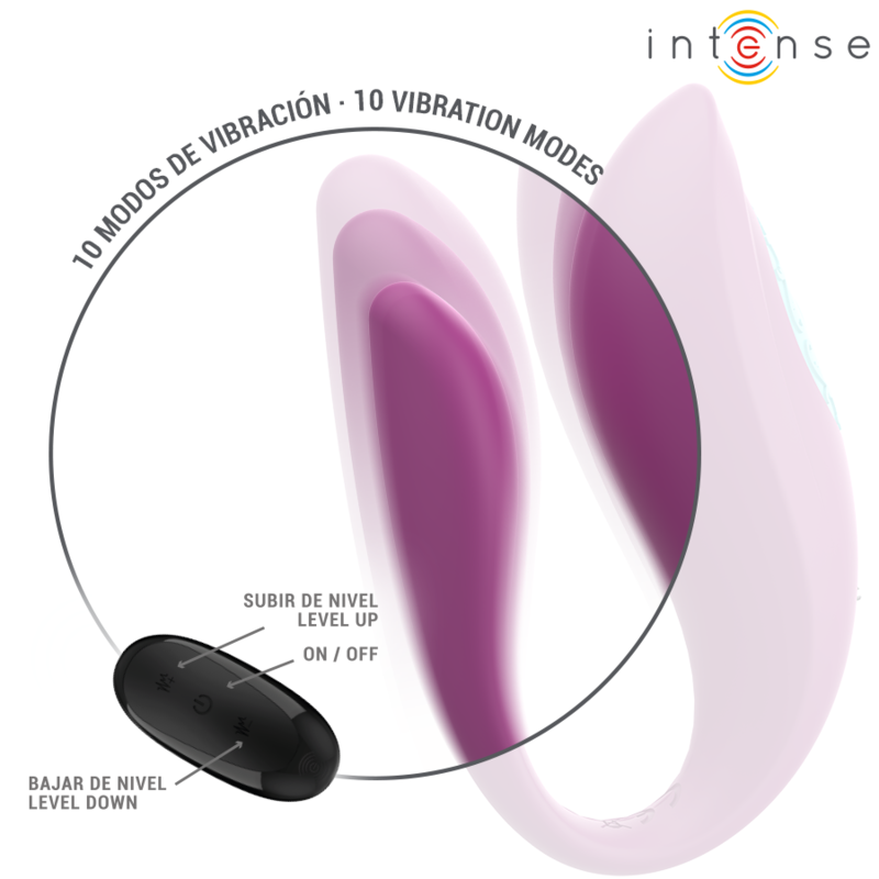 Intense - Annie Vibrateur et Stimulateur en U Violet Télécommande