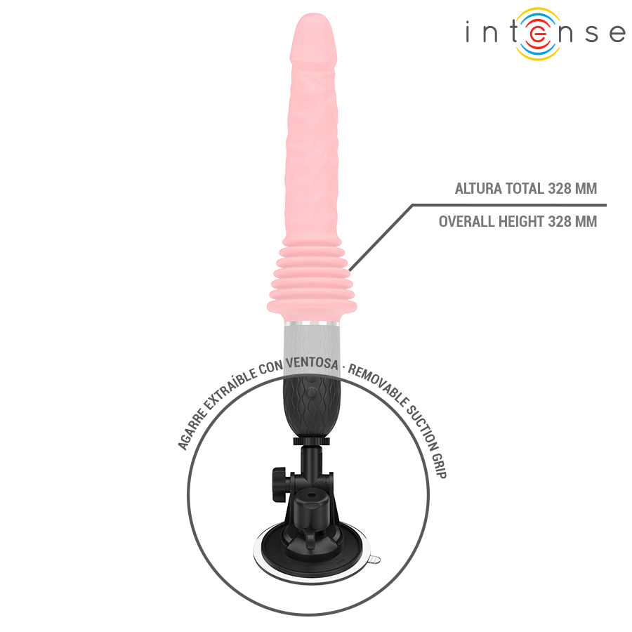Intense - Vibrateur à Poussée Télécommandé Cynthia avec Chauffage