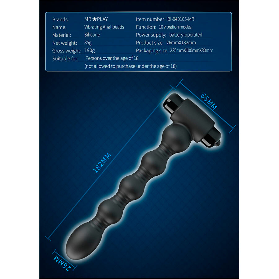 Mr Play - Masseur de Plug Anal Vibrant
