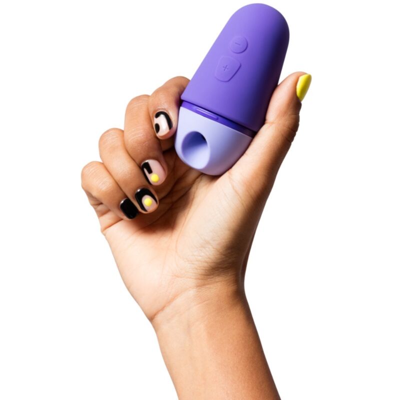 Romp - Stimulateur Clitorial Gratuit avec Couvercle, 10 Niveaux, Rechargeable, Violet