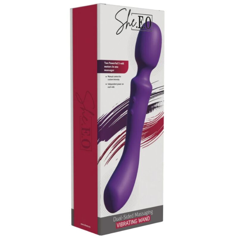 She.e.o - Bâtonnet de Massage Vibrant à Double Extrémité Vibrant