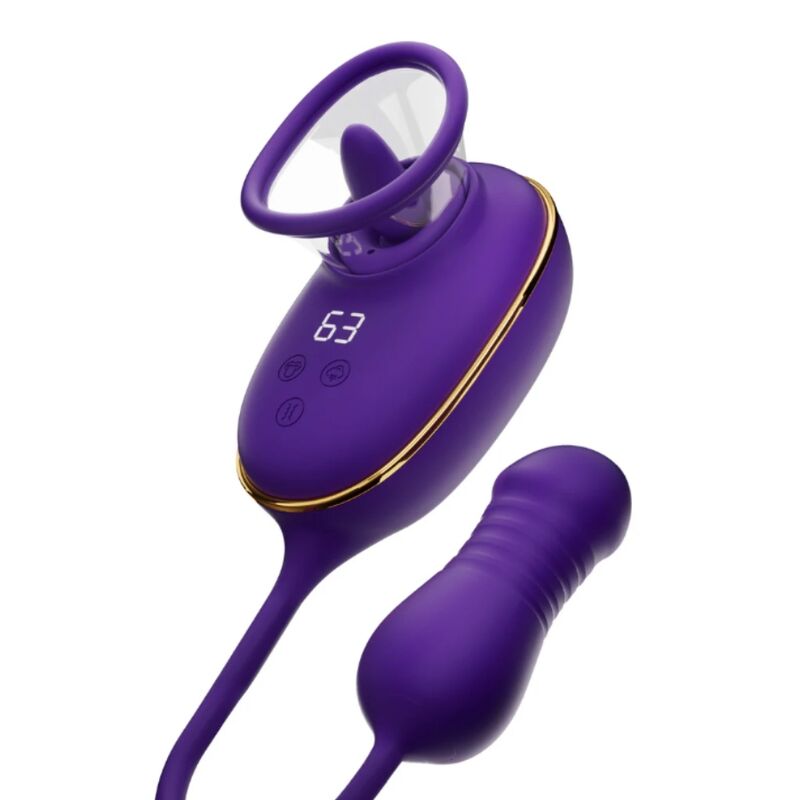 She.e.o - Succion Clitoriale avec Effet de Léchage et Stimulateur Anal Violet