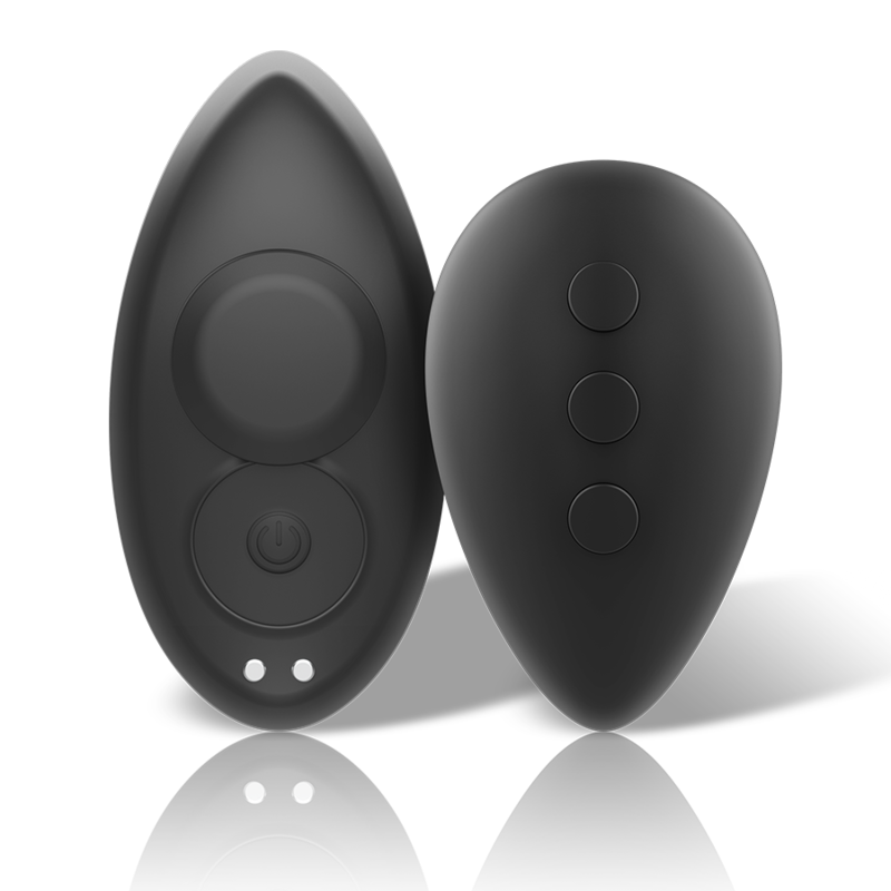 Black&silver - Culotte Vibrante Rechargeable en Silicone Preston Noire